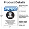 Signmission Hazardous Noise Area Sign, Vinyl Decal, 7in W x 10in L, 2PK OS-2PACK-NS-D-710-V-13323 - alternate 3